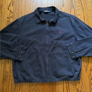 Vintage 90s Polo by Ralph Lauren Navy Harrington Bomber Jacket XL